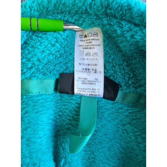 Patagonia Womens L Fleece Pullover Jacket Turquoise 1/4 button pullover - Picture 5 of 9